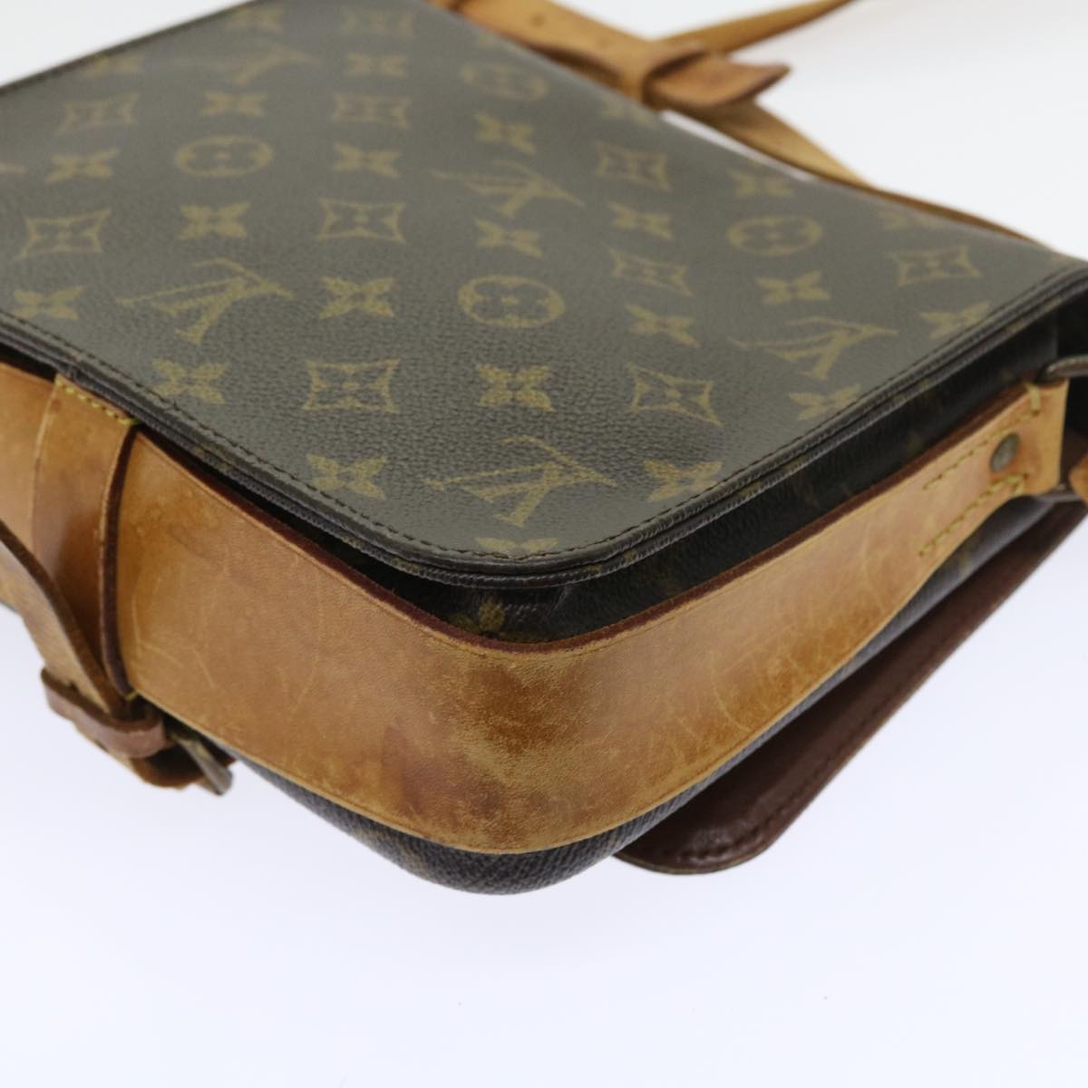 LOUIS VUITTON Monogram Cartouchiere MM Shoulder Bag M51253 LV Auth yk8832