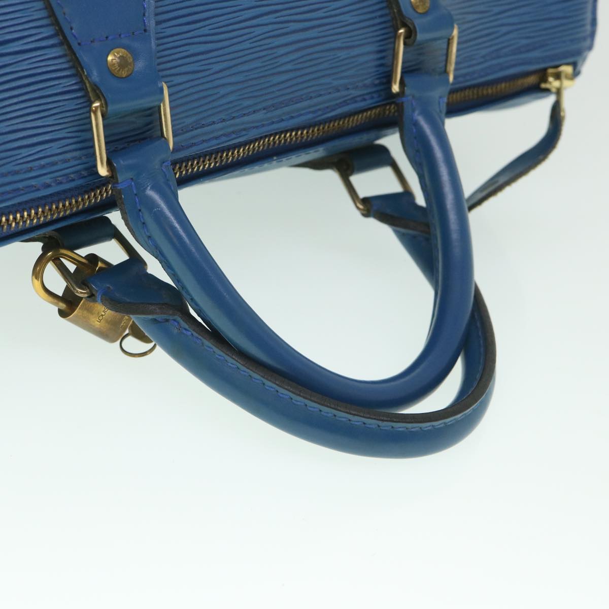 LOUIS VUITTON Epi Speedy 30 Hand Bag Toledo Blue M43005 LV Auth yk8856