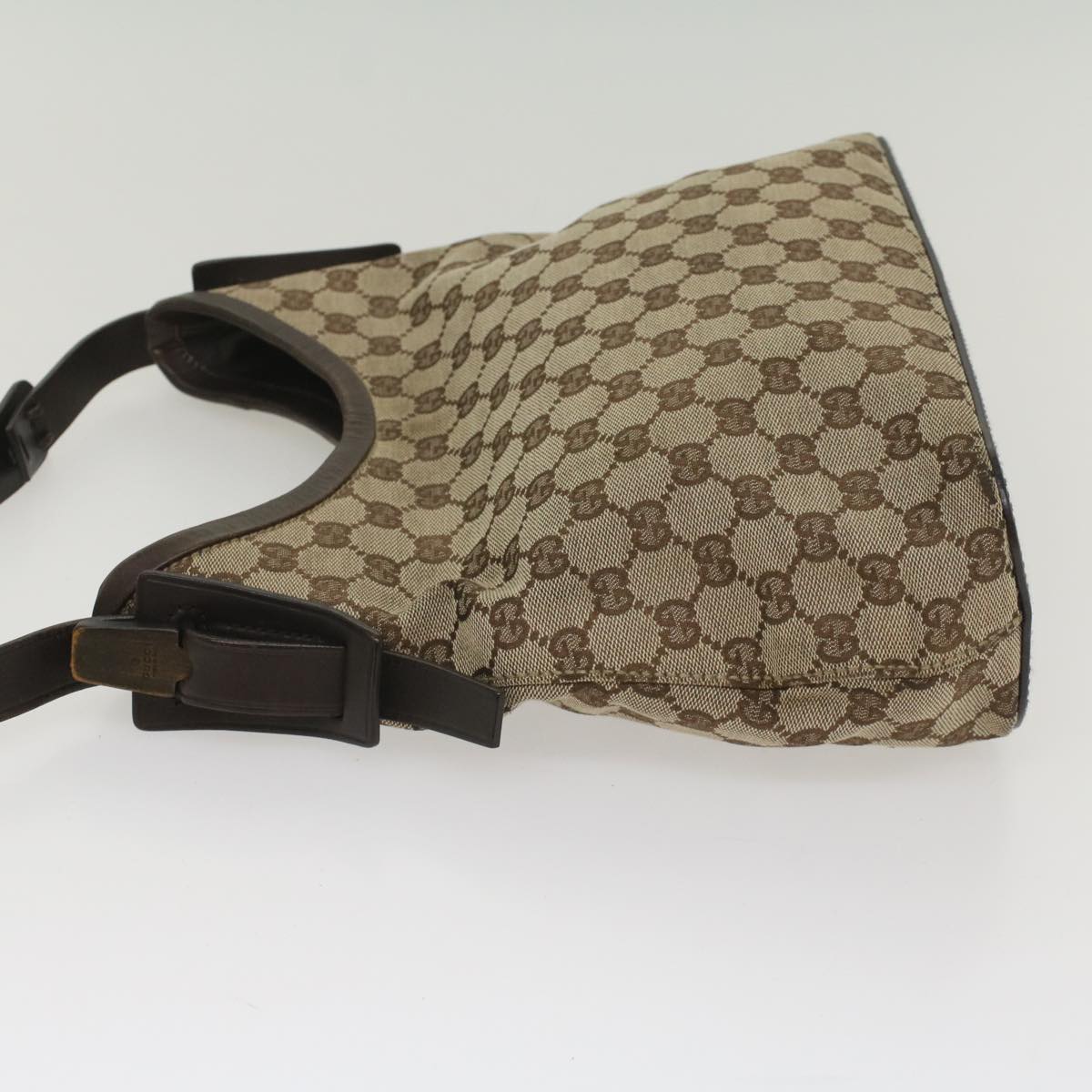 GUCCI GG Canvas Shoulder Bag Beige 107752 Auth yk8859