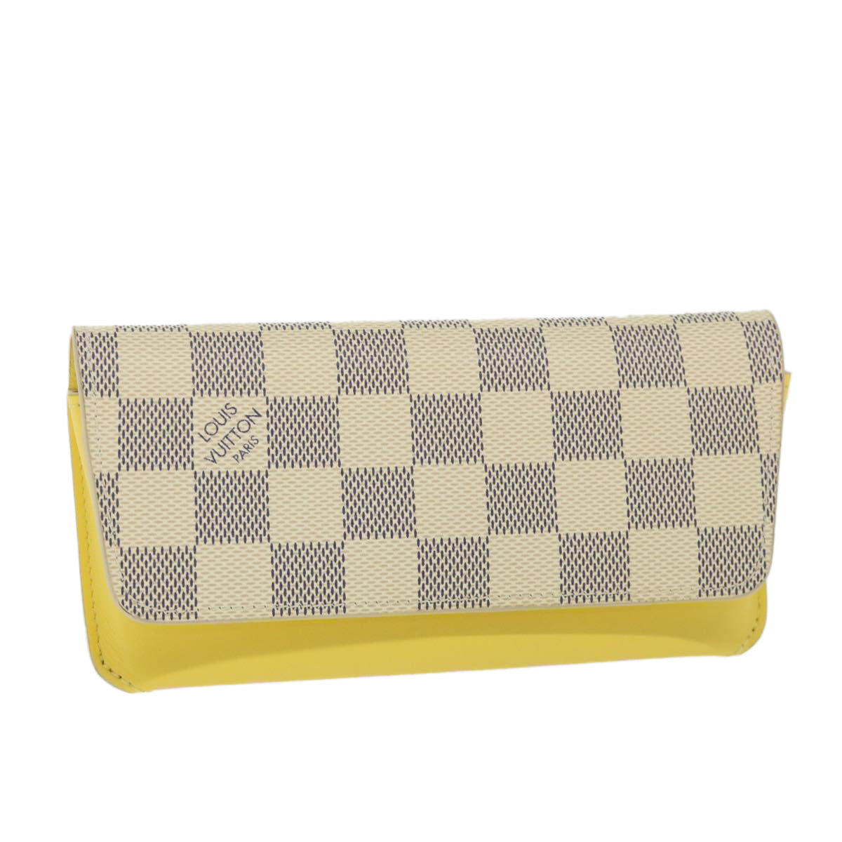 LOUIS VUITTON Damier Azur Etui Lunette Woody Glasses Case GI0388 LV Auth yk8892