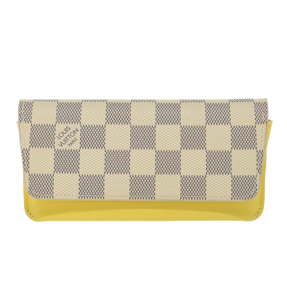 LOUIS VUITTON Damier Azur Etui Lunette Woody Glasses Case GI0388 LV Auth yk8892