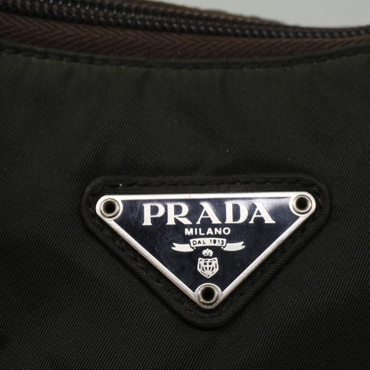 PRADA Shoulder Bag Nylon Khaki Auth yk8901