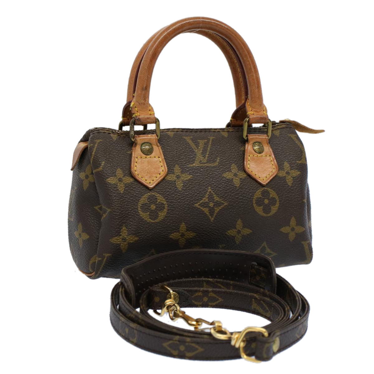 LOUIS VUITTON Monogram Mini Speedy Hand Bag 2way M41534 LV Auth yk8981