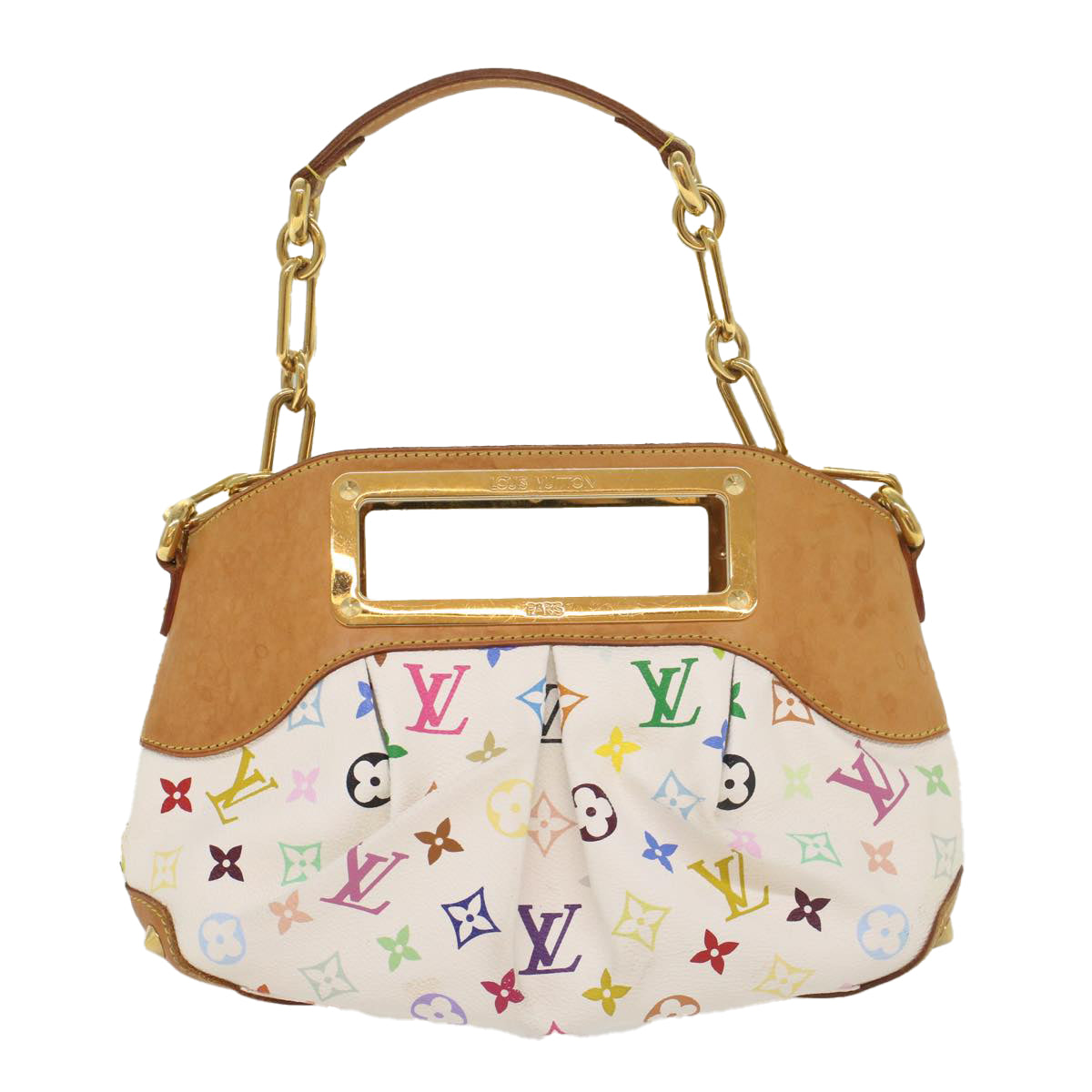 LOUIS VUITTON Monogram Multicolor Judy PM Shoulder Bag White M40257 Auth yk8990