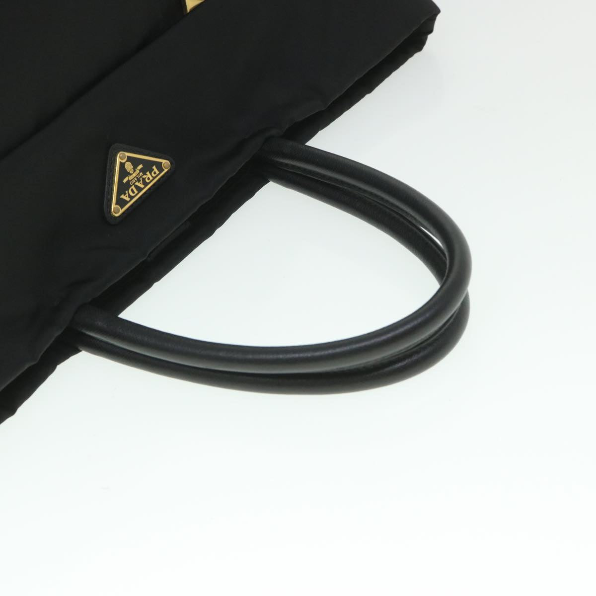 PRADA Hand Bag Nylon Black Auth yk9021