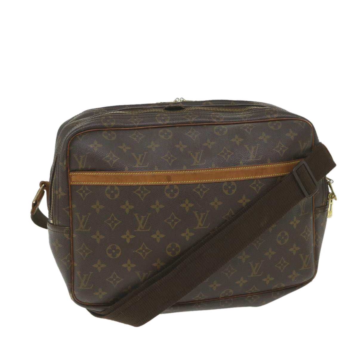 LOUIS VUITTON Monogram Reporter GM Shoulder Bag M45252 LV Auth yk9023