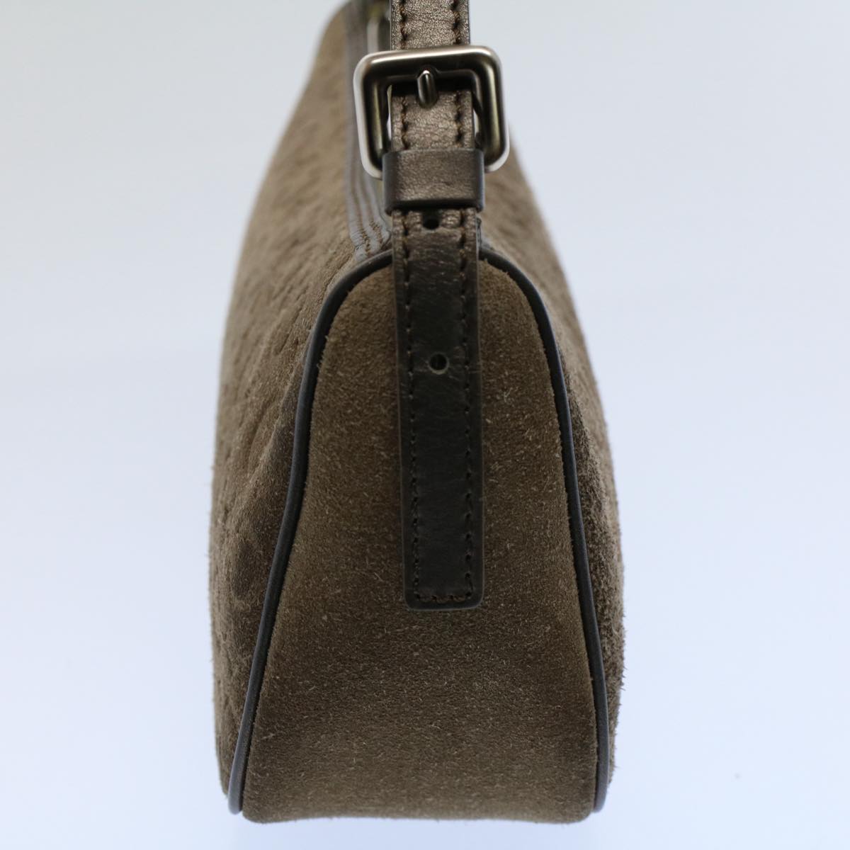 CELINE C Macadam Canvas Accessory Pouch Brown Auth yk9030