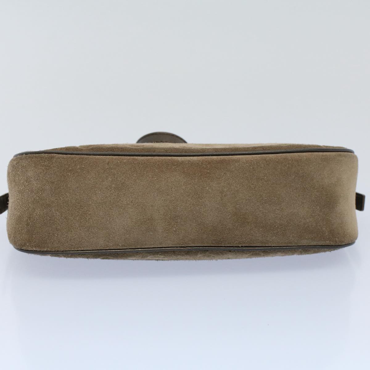 CELINE C Macadam Canvas Accessory Pouch Brown Auth yk9030