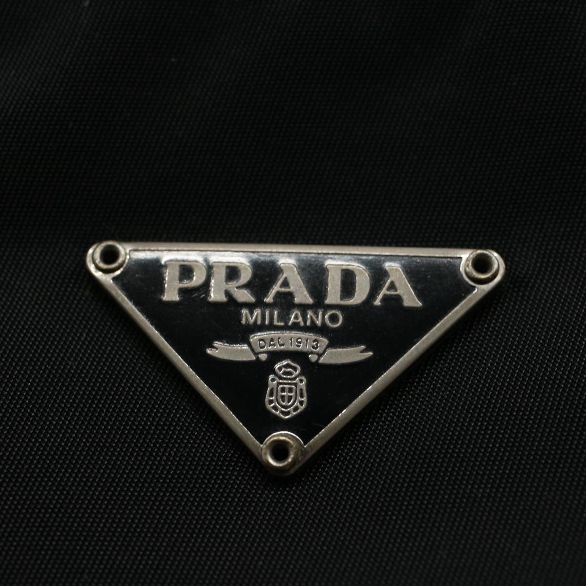 PRADA Accessory Pouch Nylon Black Auth yk9052