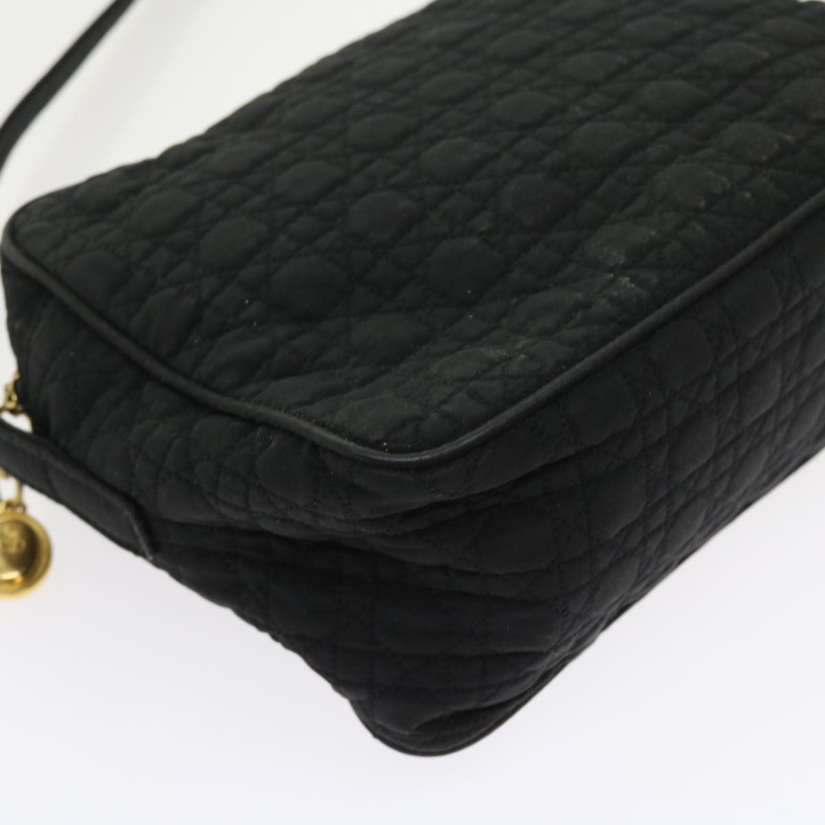 Christian Dior Lady Dior Canage Shoulder Bag Nylon Black Auth yk9056