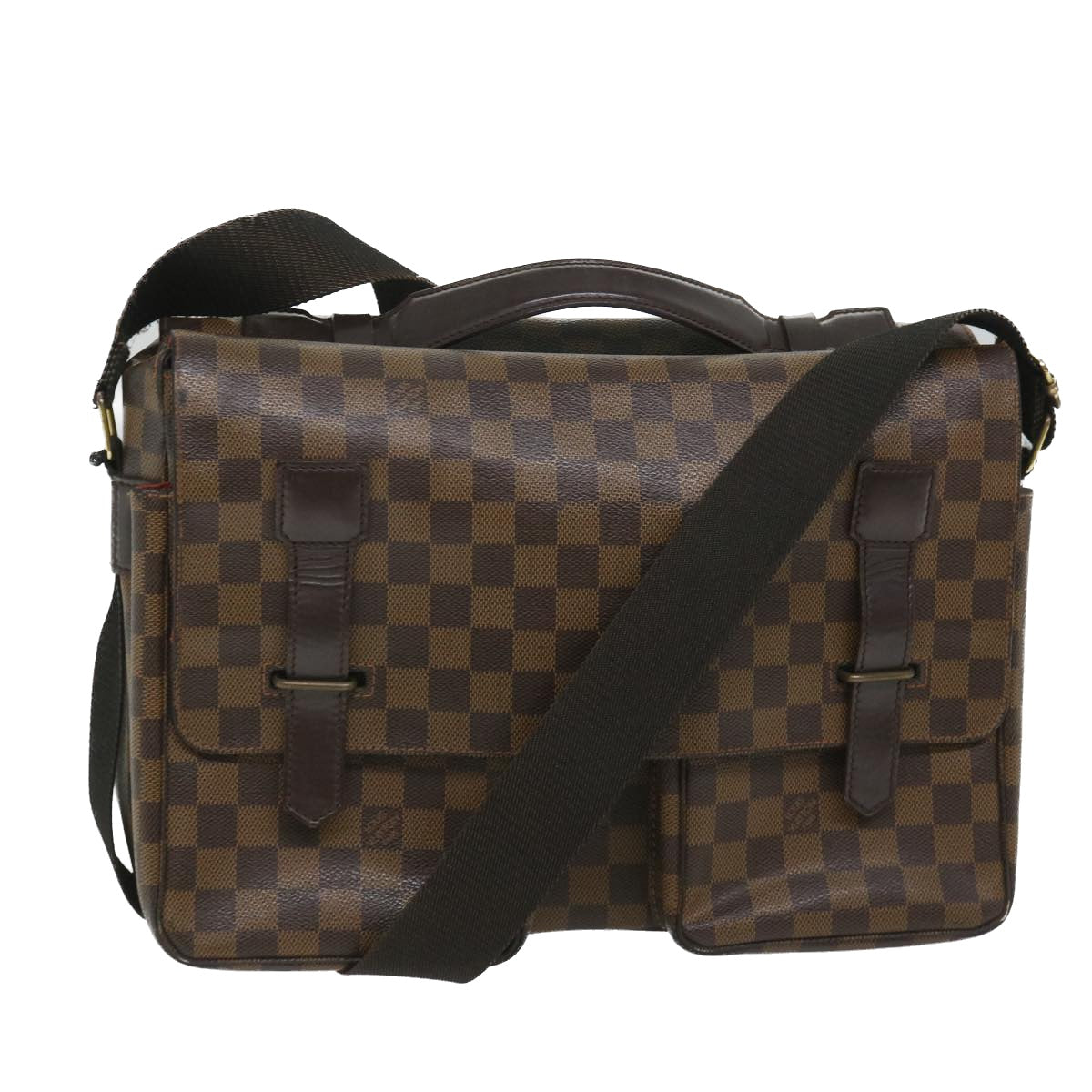 LOUIS VUITTON Damier Ebene Broadway Shoulder Bag N42270 LV Auth yk9099