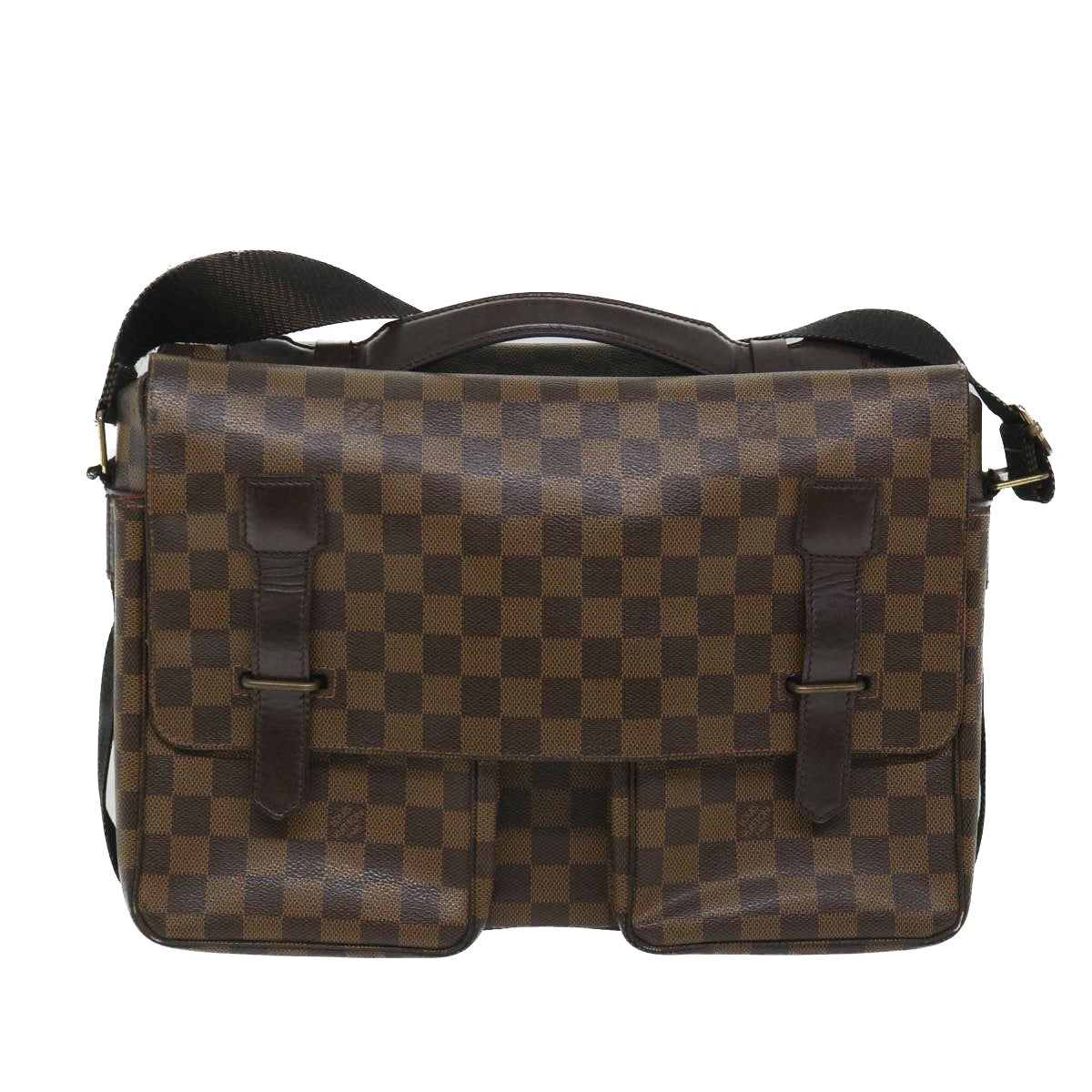 LOUIS VUITTON Damier Ebene Broadway Shoulder Bag N42270 LV Auth yk9099