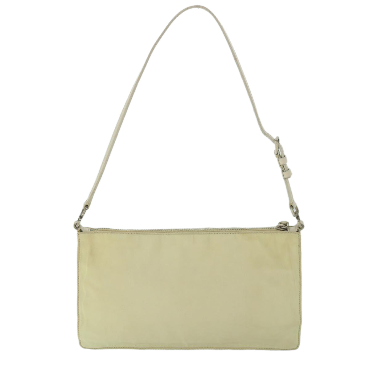 PRADA Shoulder Bag Nylon Beige Auth yk9124