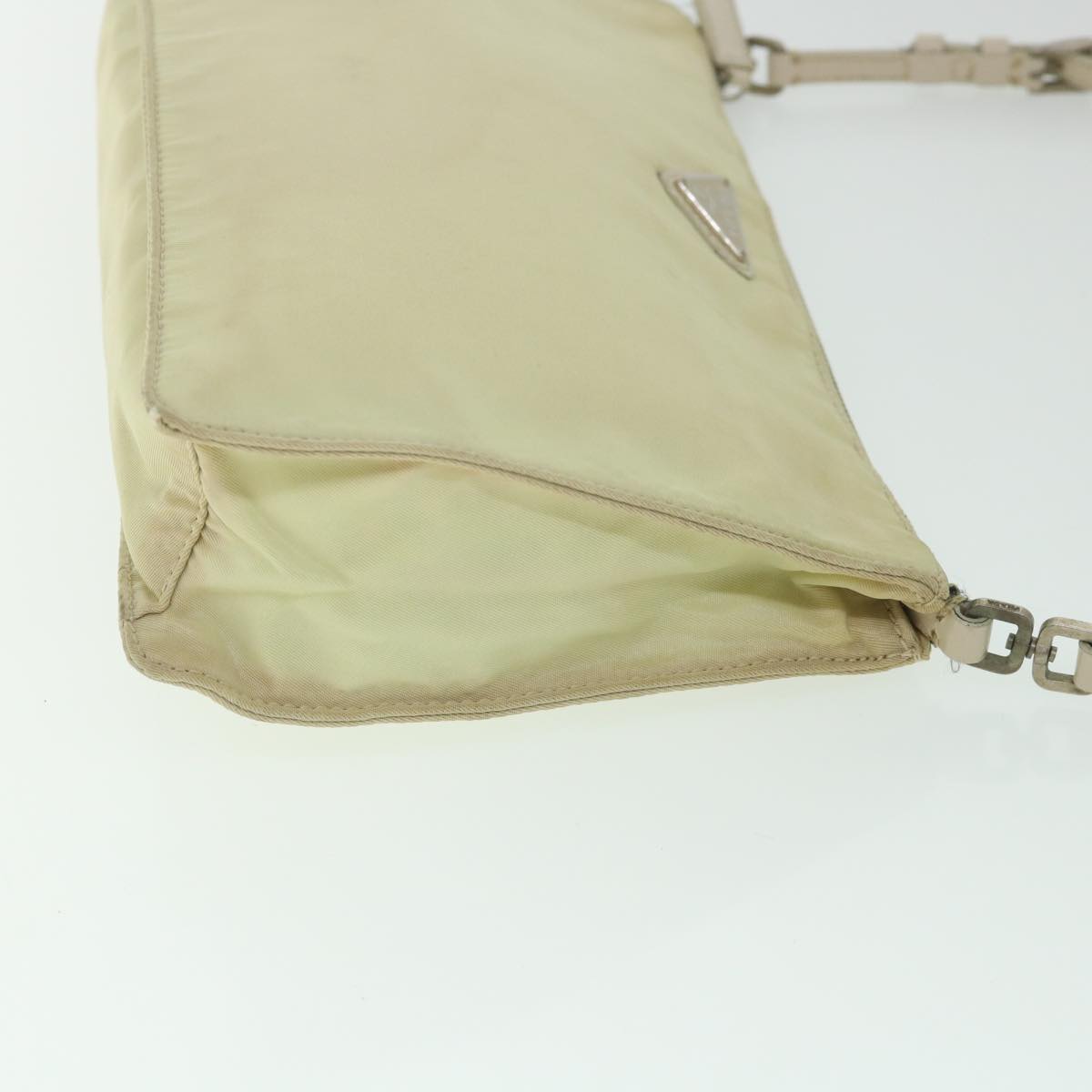 PRADA Shoulder Bag Nylon Beige Auth yk9124