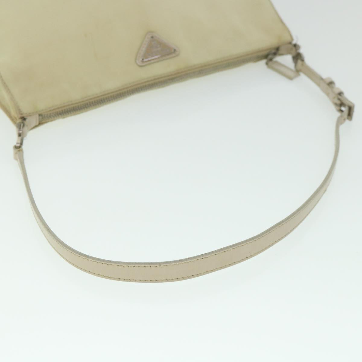 PRADA Shoulder Bag Nylon Beige Auth yk9124