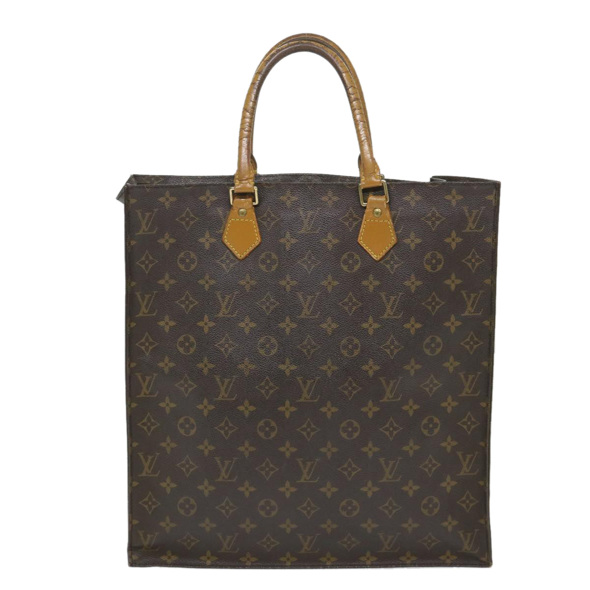 LOUIS VUITTON Monogram Sac Plat Hand Bag M51140 LV Auth yk9149 - 0