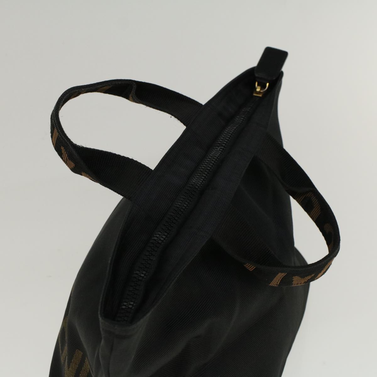 FENDI Hand Bag Nylon Black Auth yk9194