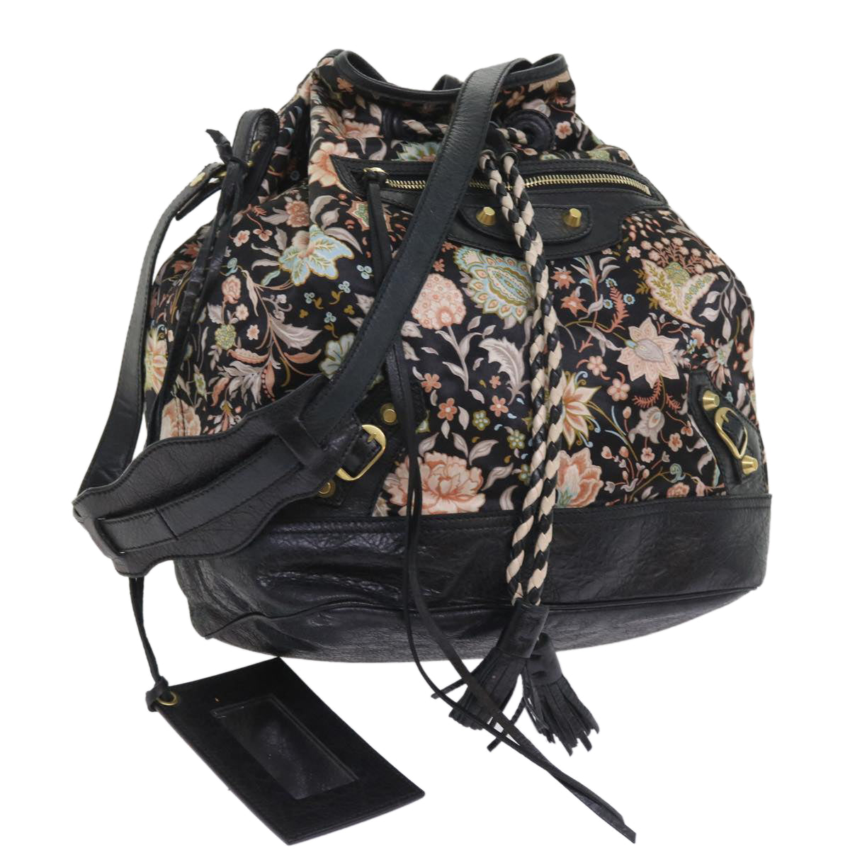 BALENCIAGA Shoulder Bag Canvas Leather Multicolor 253604 Auth yk9204