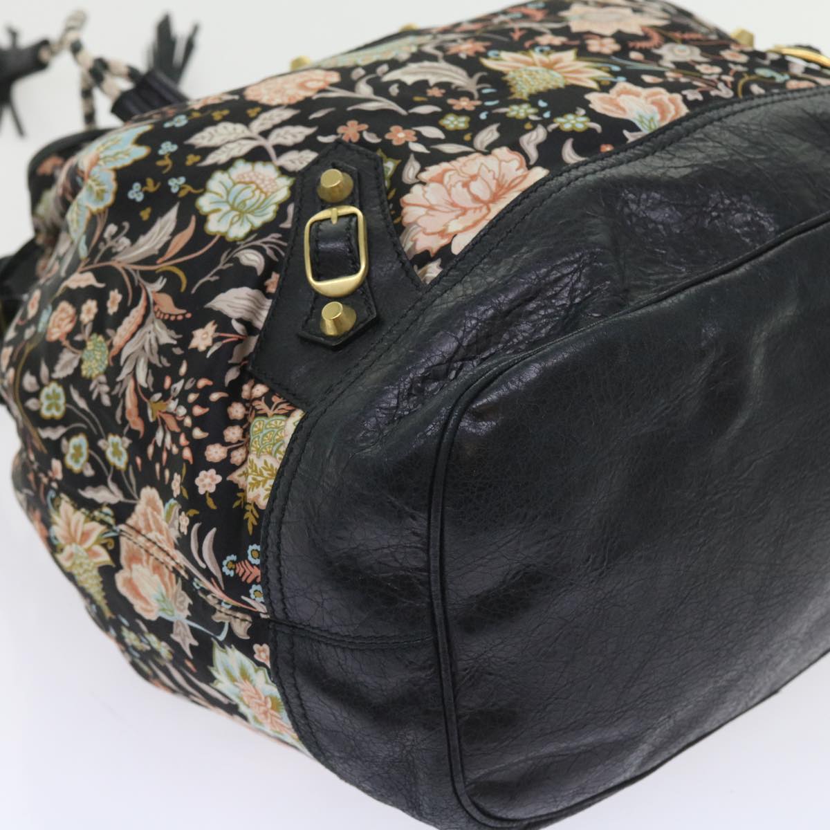 BALENCIAGA Shoulder Bag Canvas Leather Multicolor 253604 Auth yk9204