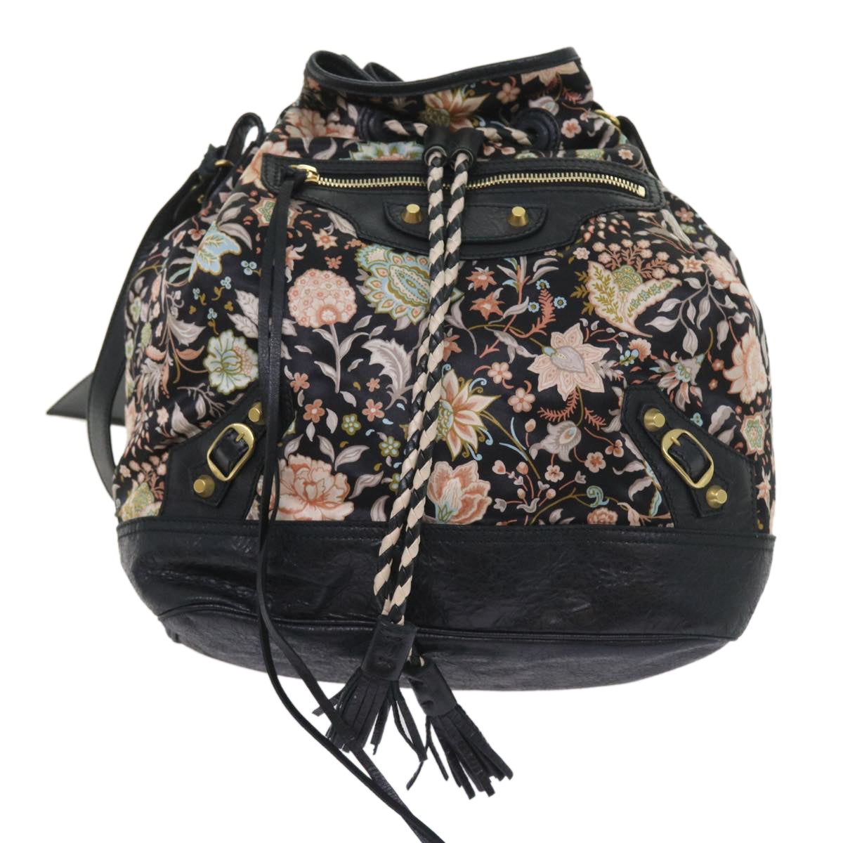 BALENCIAGA Shoulder Bag Canvas Leather Multicolor 253604 Auth yk9204 - 0