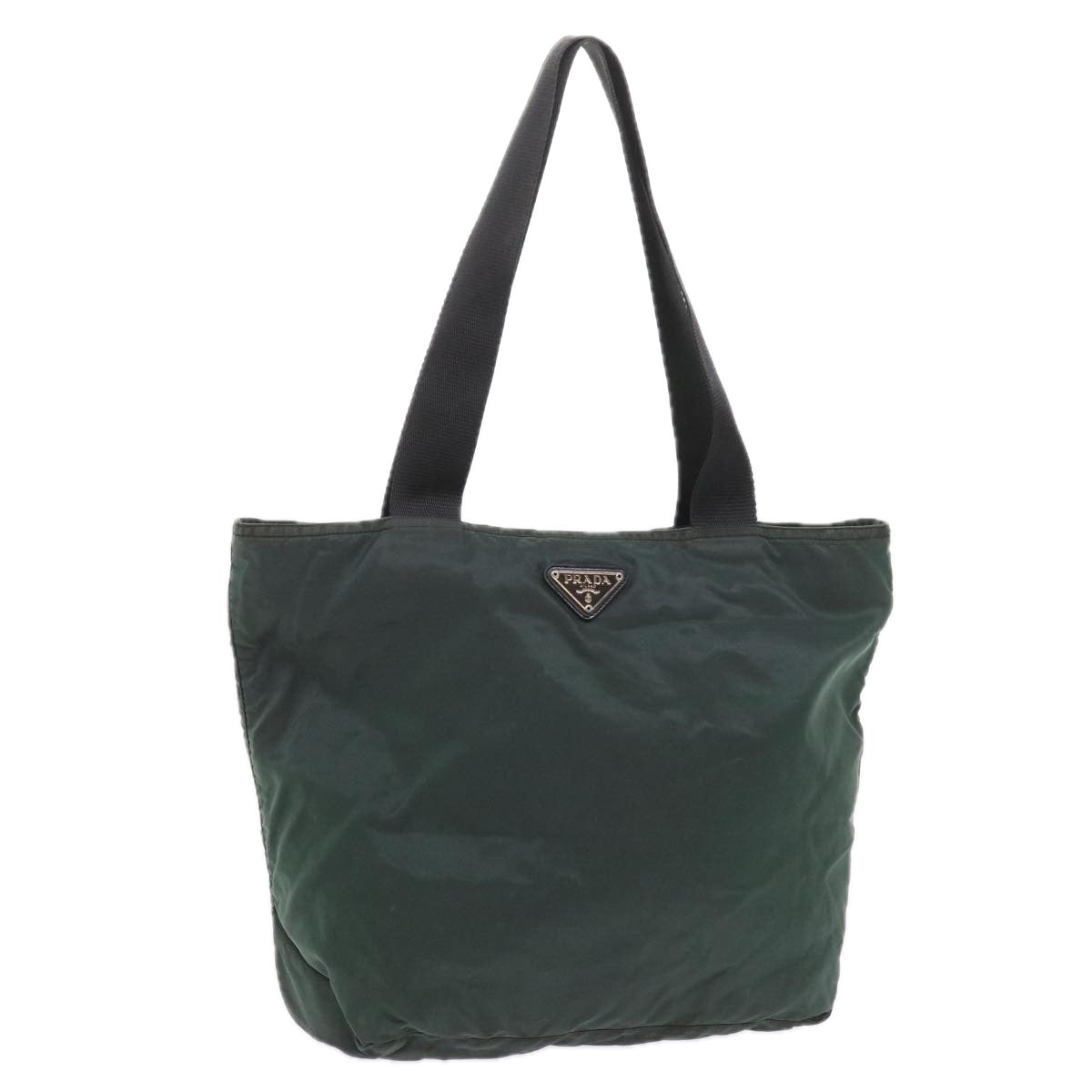 PRADA Tote Bag Nylon Green Auth yk9254