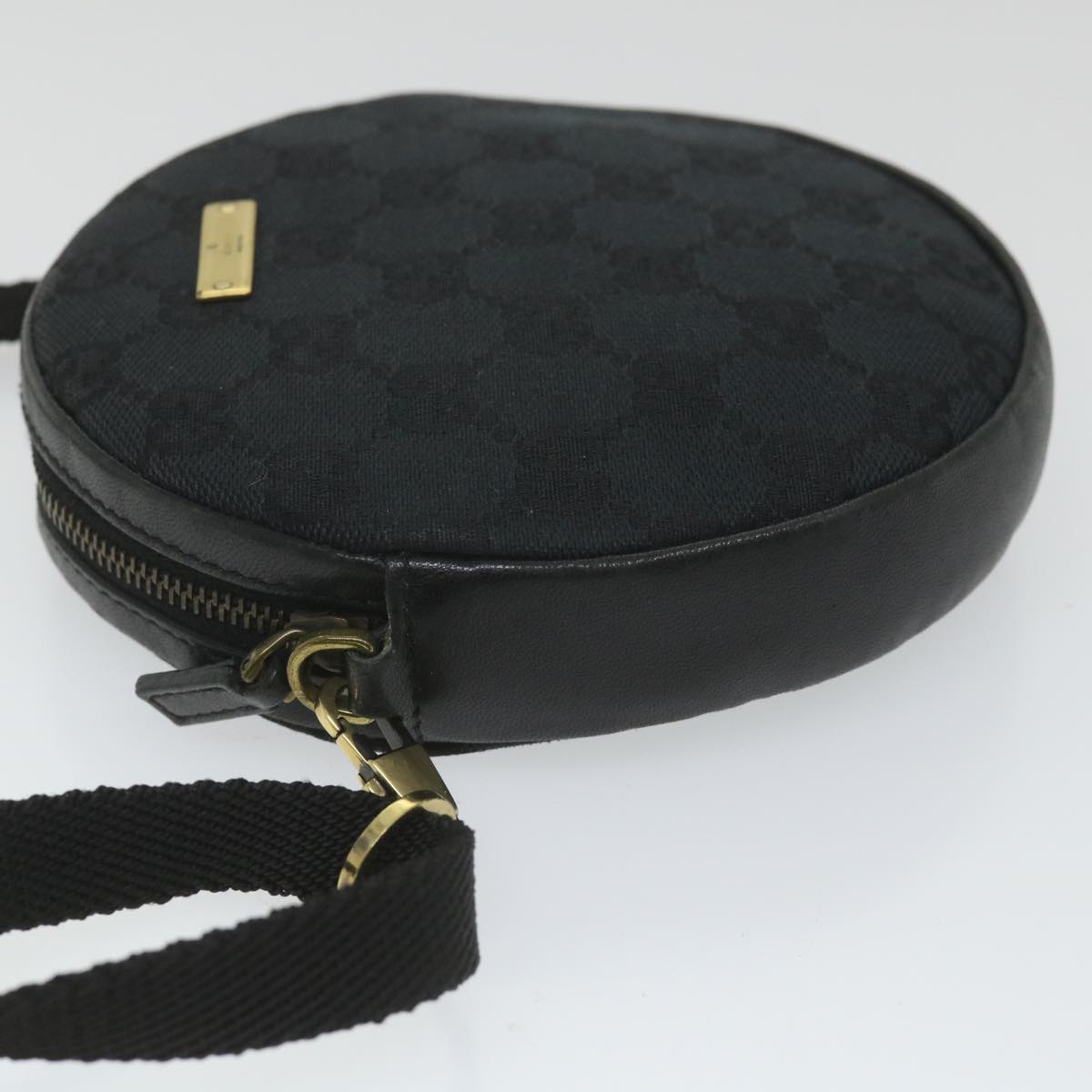 GUCCI GG Canvas Shoulder Bag Black 90700 Auth yk9278