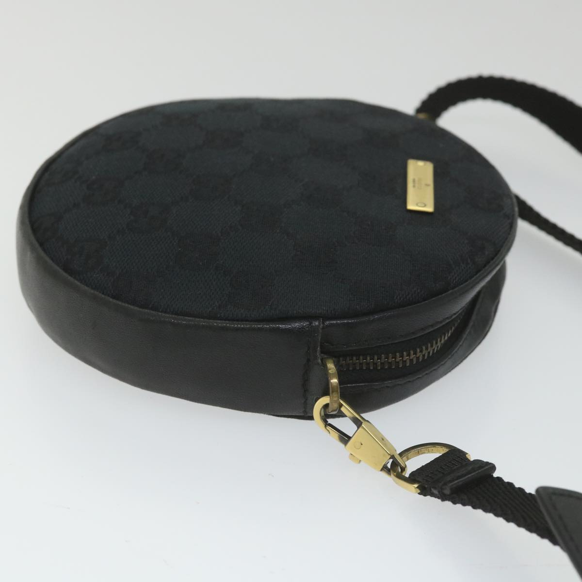 GUCCI GG Canvas Shoulder Bag Black 90700 Auth yk9278