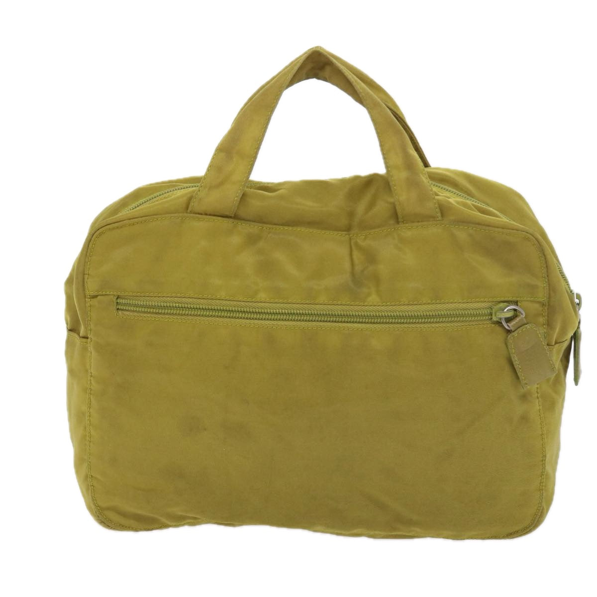 PRADA Hand Bag Nylon Yellow Auth yk9284 - 0