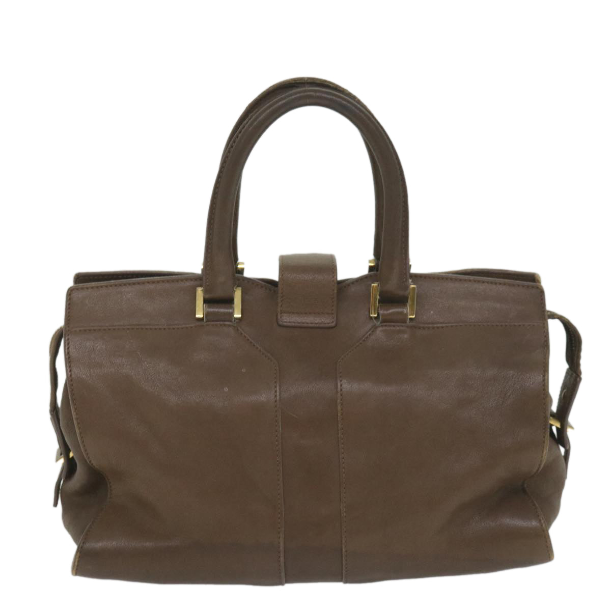 SAINT LAURENT Cavass Chic Mini Hand Bag Leather Brown 311222 Auth yk9287 - 0
