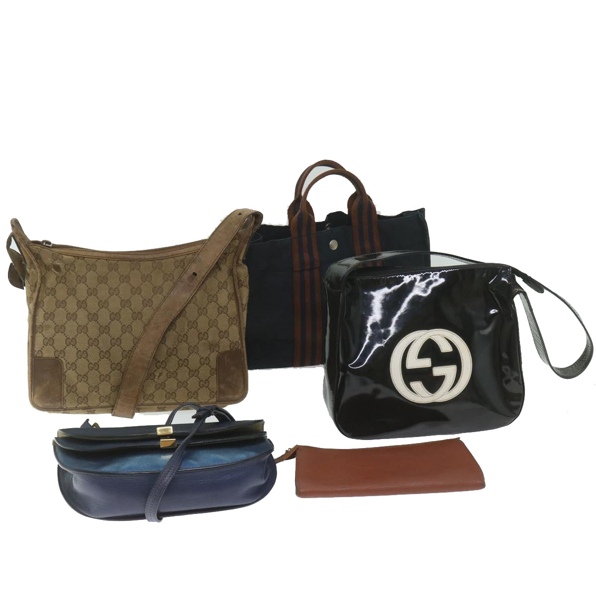 LOUIS VUITTON Gucci Hermes Chanel Chloe Hand Shoulder Bag 5Set LV Auth yk9289