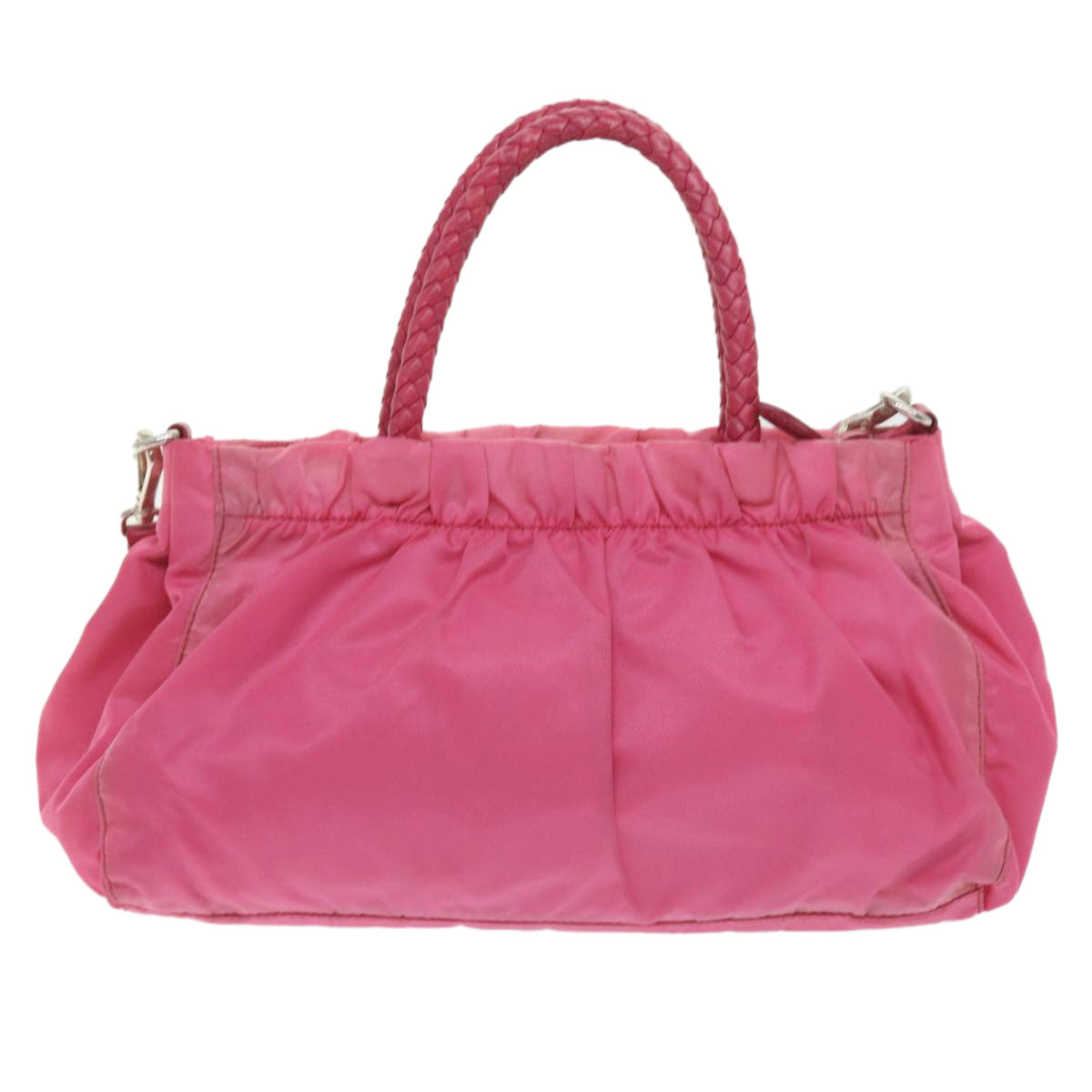 PRADA Hand Bag Nylon 2way Pink Auth yk9305 - 0