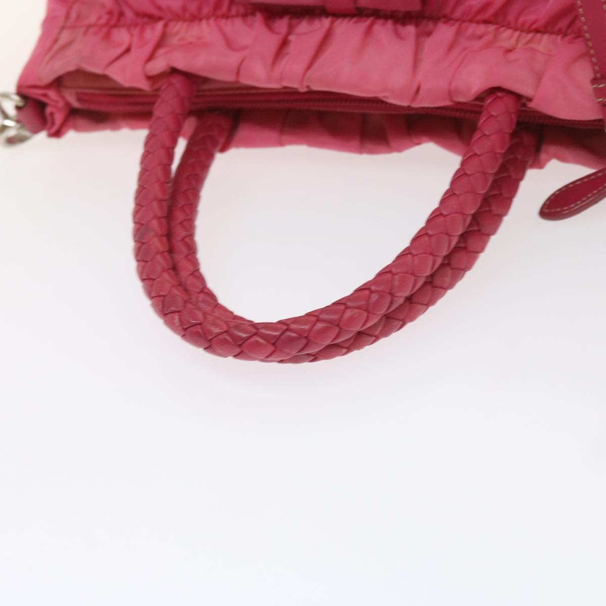 PRADA Hand Bag Nylon 2way Pink Auth yk9305