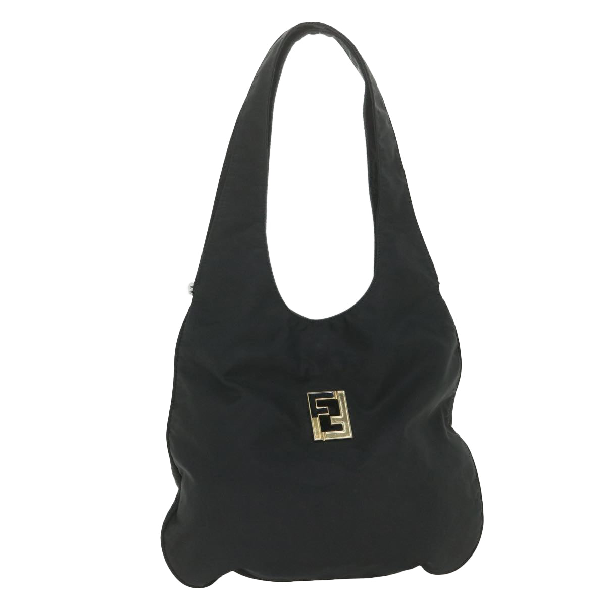 FENDI Shoulder Bag Nylon Black Auth yk9321