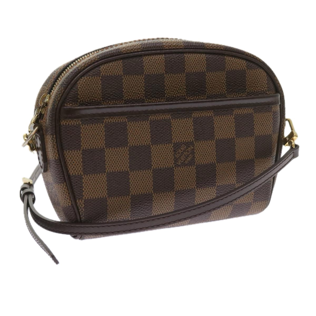 LOUIS VUITTON Damier Ebene Pochette Ipanema Shoulder Bag N51296 LV Auth yk9338