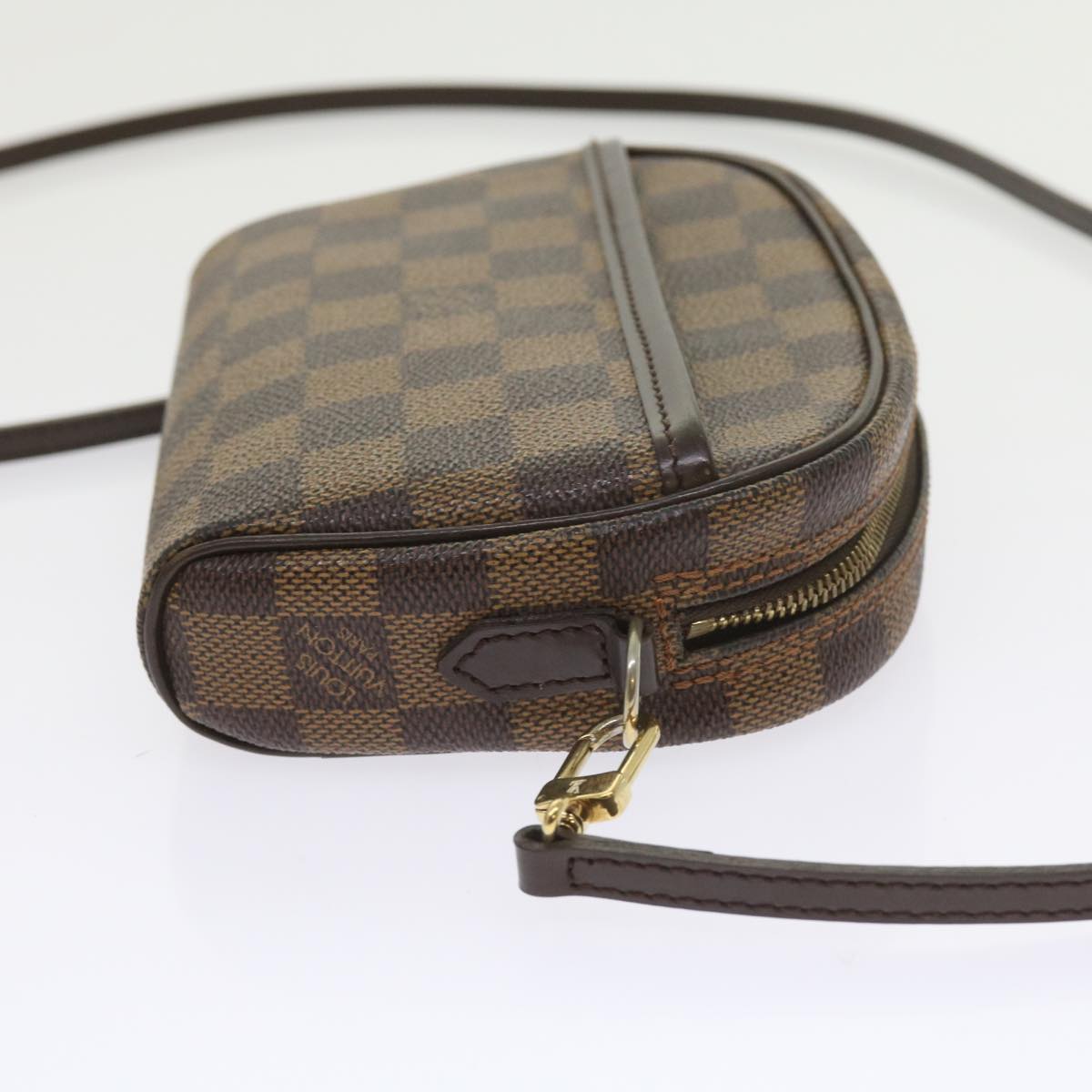 LOUIS VUITTON Damier Ebene Pochette Ipanema Shoulder Bag N51296 LV Auth yk9338