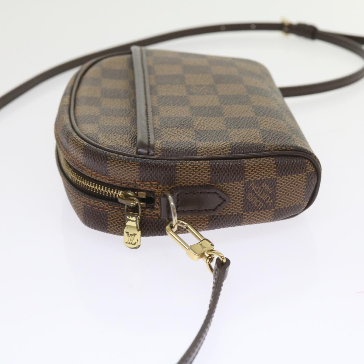 LOUIS VUITTON Damier Ebene Pochette Ipanema Shoulder Bag N51296 LV Auth yk9338