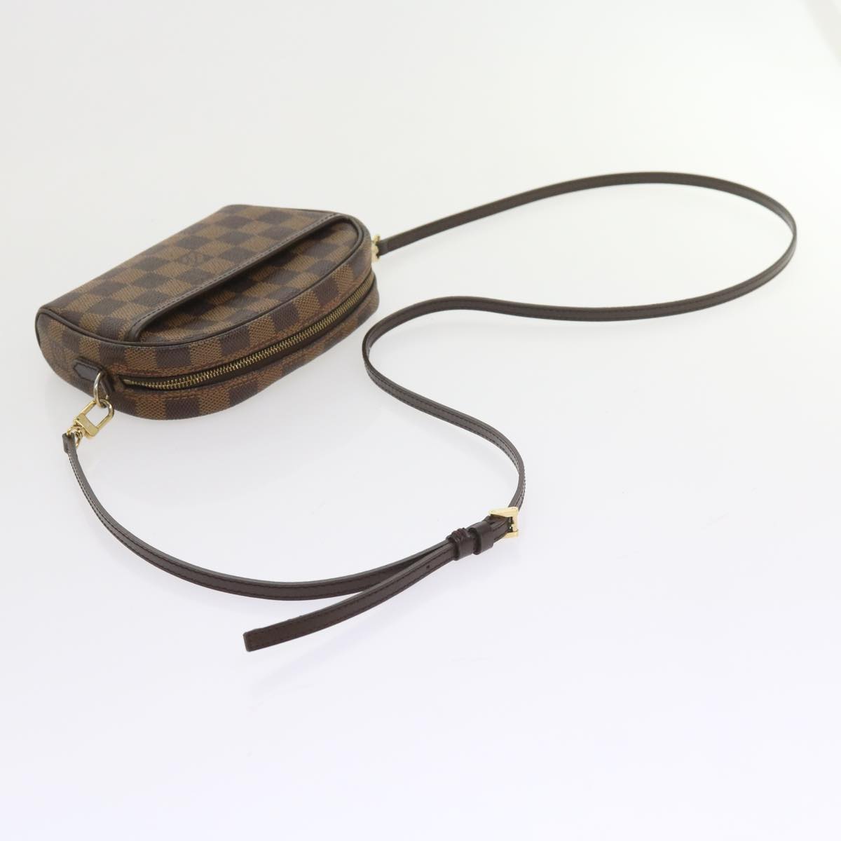 LOUIS VUITTON Damier Ebene Pochette Ipanema Shoulder Bag N51296 LV Auth yk9338