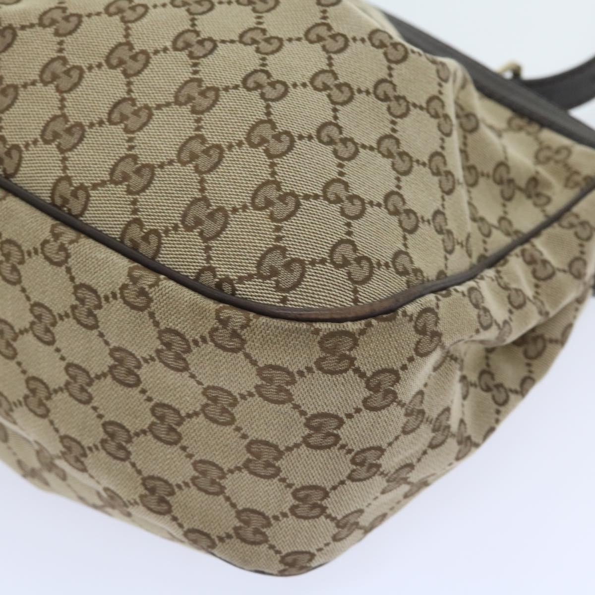 GUCCI GG Canvas Shoulder Bag Beige 296834 Auth yk9363