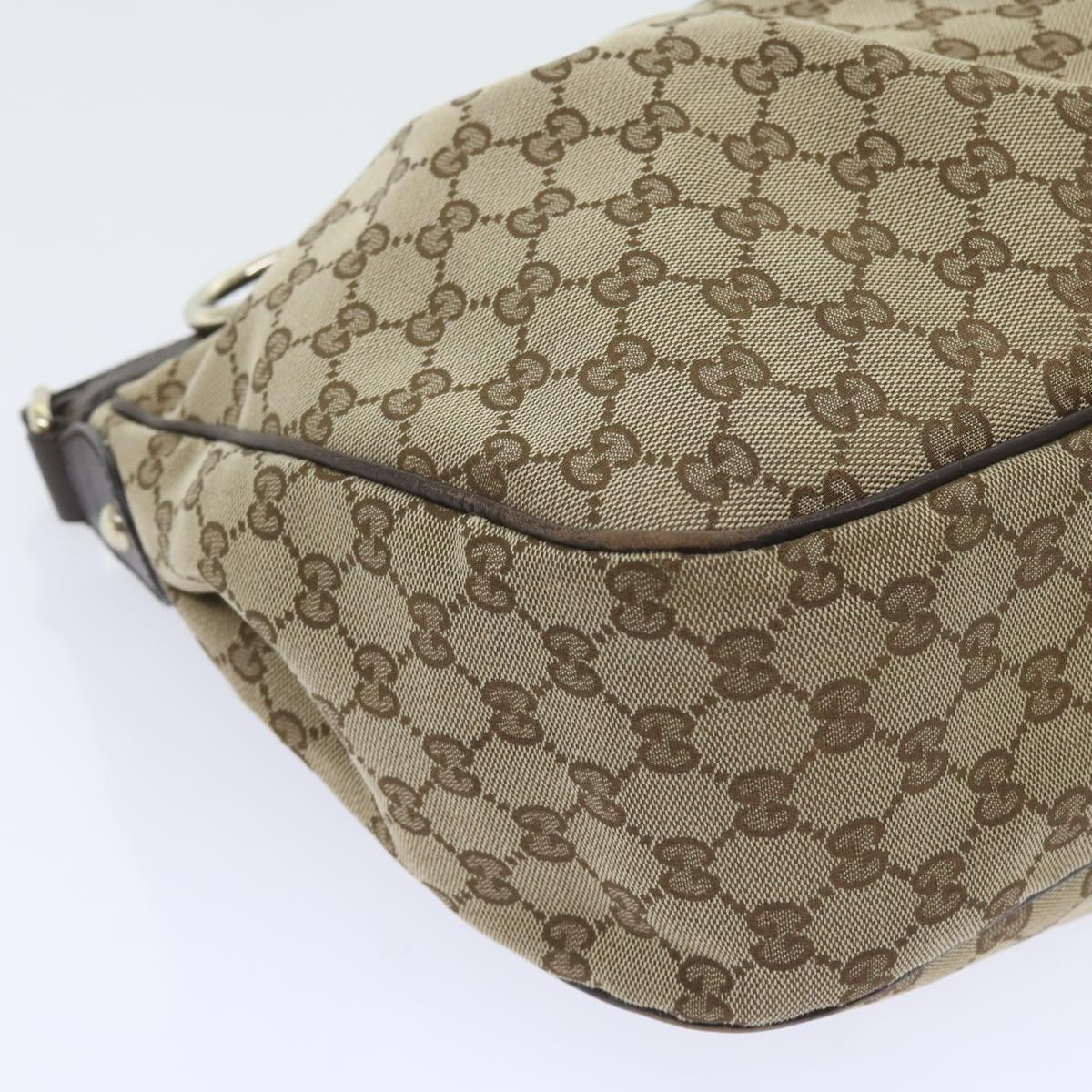 GUCCI GG Canvas Shoulder Bag Beige 296834 Auth yk9363