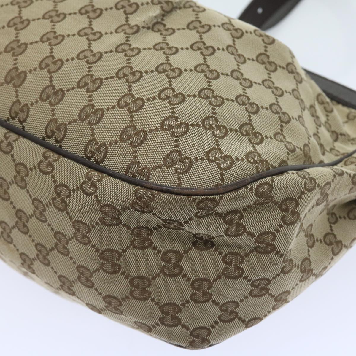 GUCCI GG Canvas Shoulder Bag Beige 296834 Auth yk9363