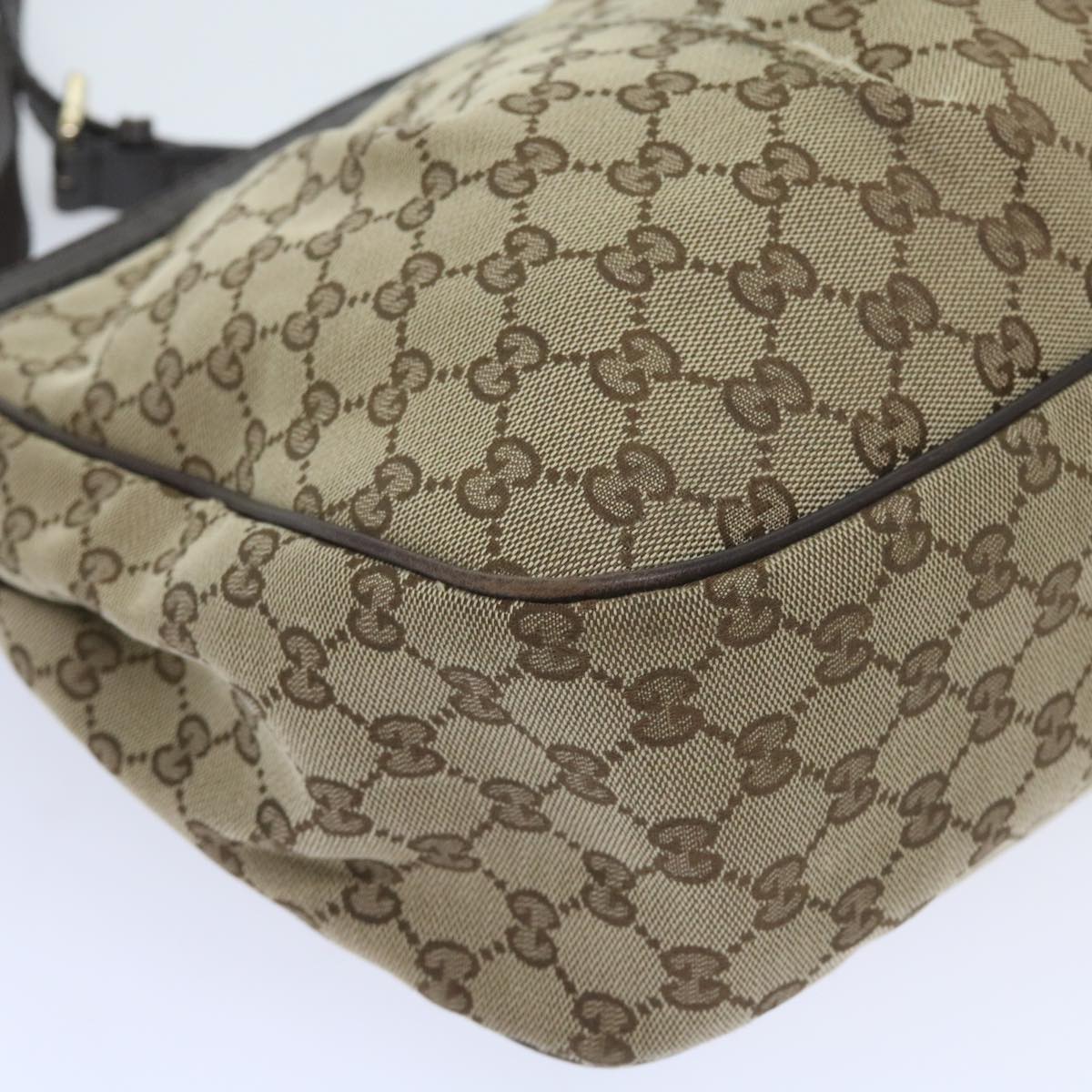 GUCCI GG Canvas Shoulder Bag Beige 296834 Auth yk9363