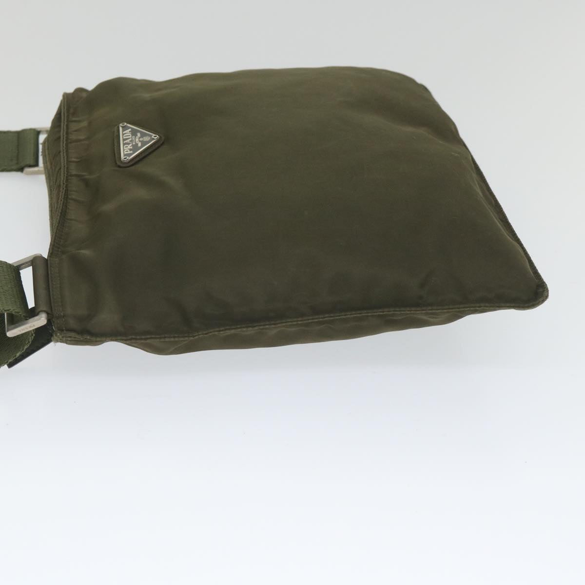 PRADA Shoulder Bag Nylon Khaki Auth yk9379