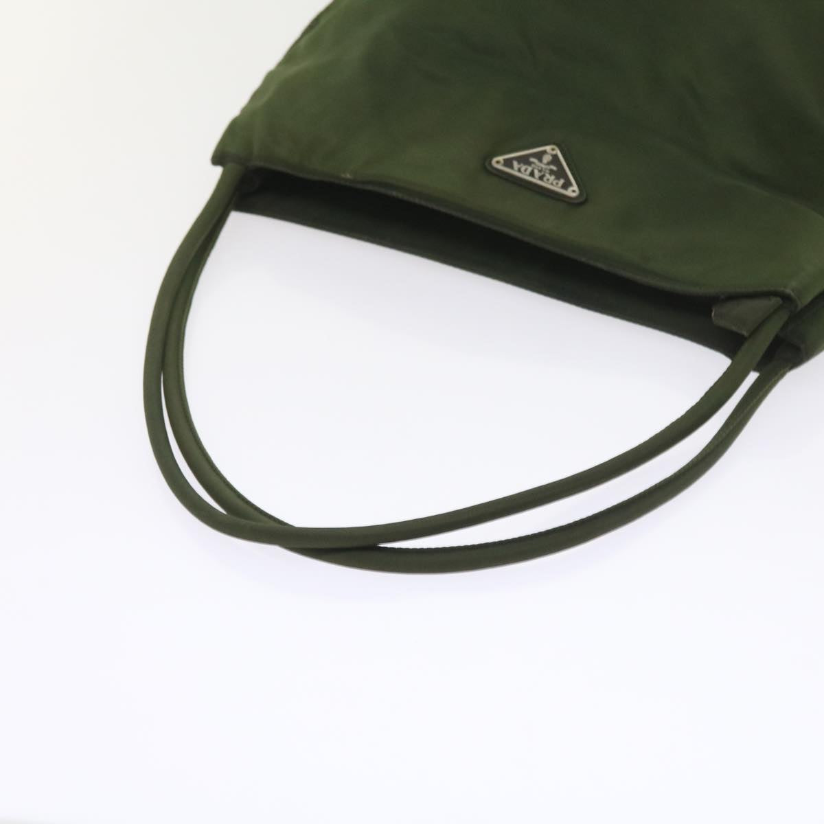 PRADA Shoulder Bag Nylon Khaki Auth yk9400