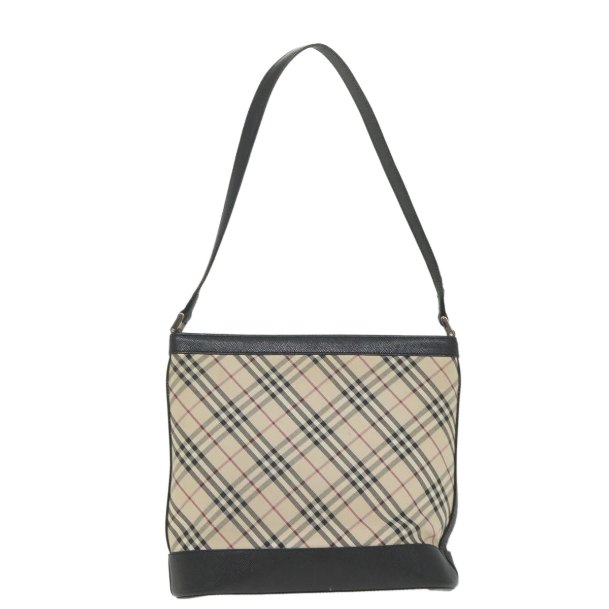 BURBERRY Nova Check Shoulder Bag Nylon Canvas Beige Auth yk9422 - 0