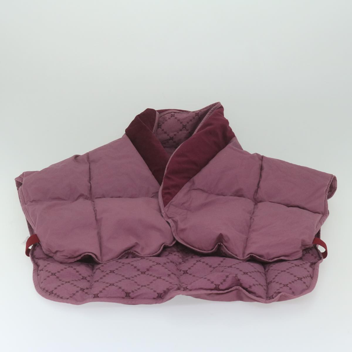 CELINE Macadam Canvas Down vest Jacket cotton polyester Purple Auth yk9471