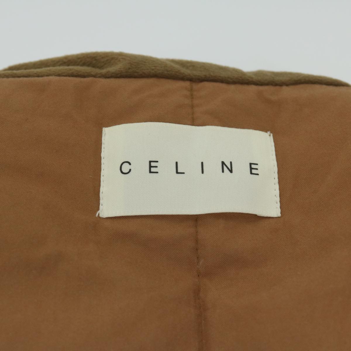 CELINE Macadam Canvas Down vest Jacket cotton polyester Brown Auth yk9472