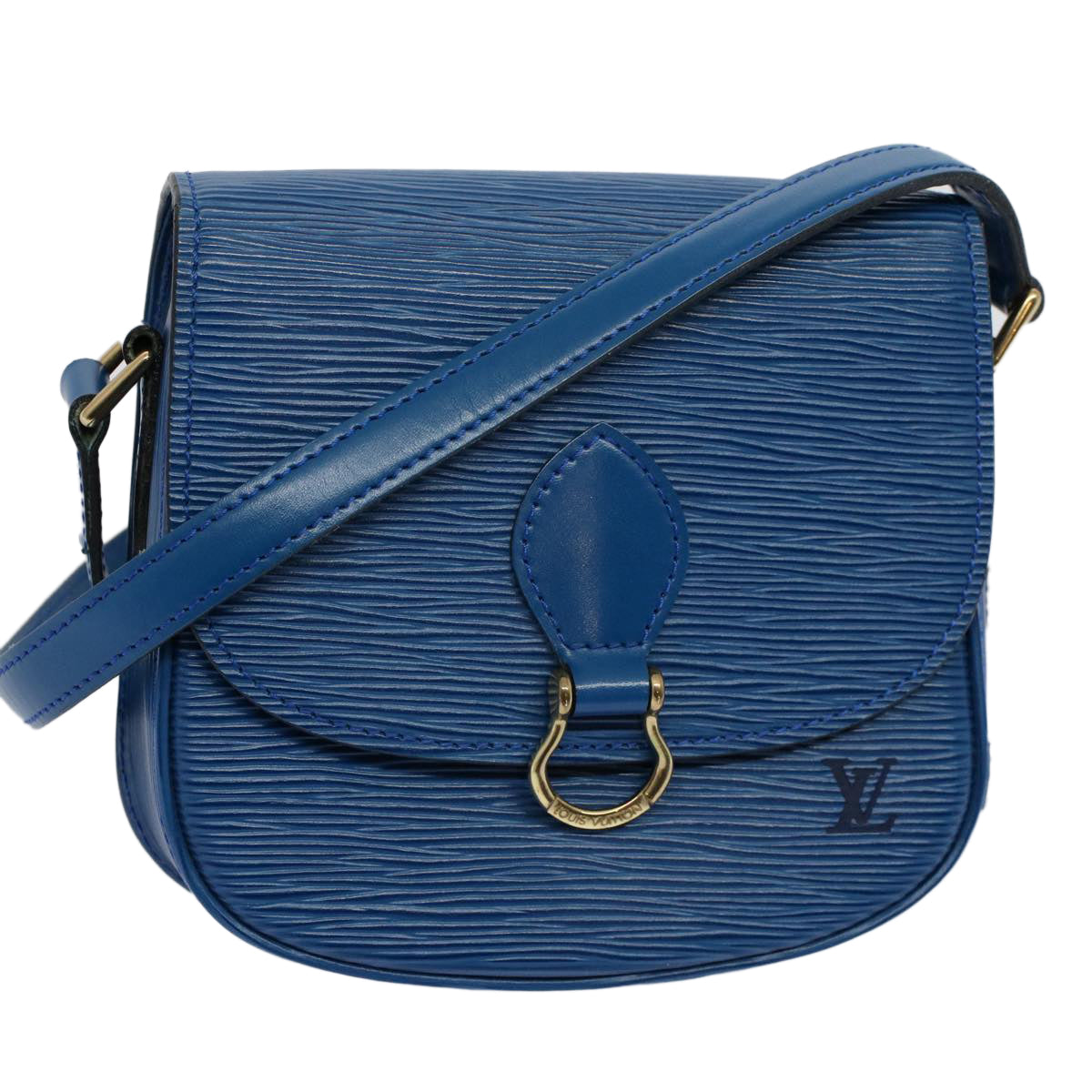 LOUIS VUITTON Epi Mini Saint Cloud Shoulder Bag Blue M52215 LV Auth yk9496