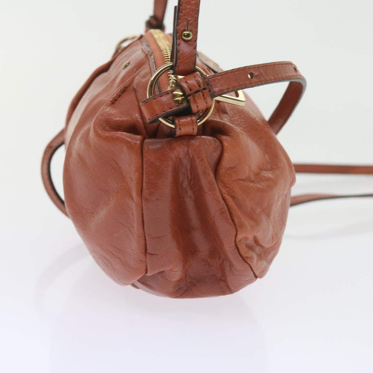 Chloe Hand Bag Leather 2way Brown 03 12 99 65 Auth yk9497