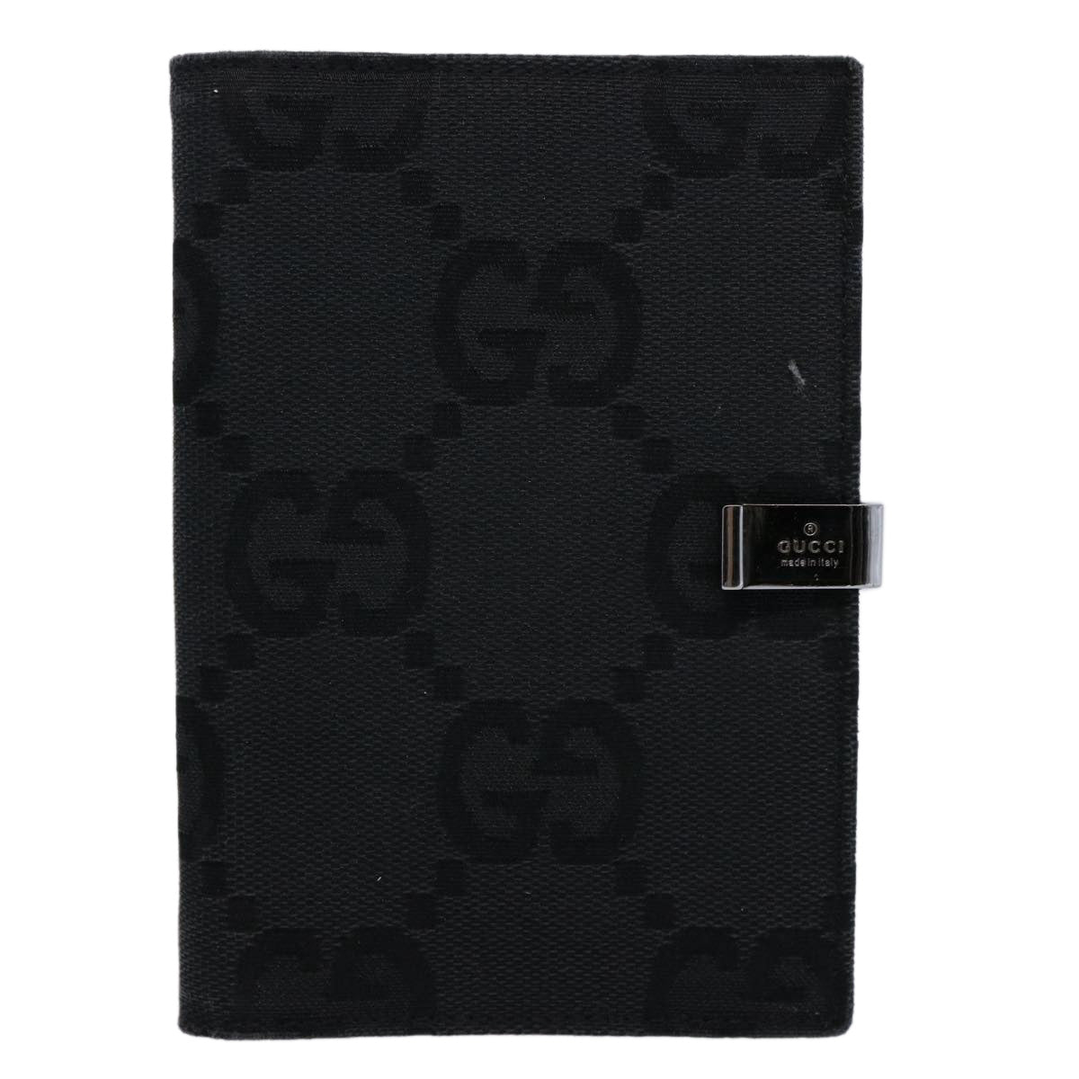 GUCCI GG Canvas Day Planner Cover Black 031 1408 0928 Auth yk9521