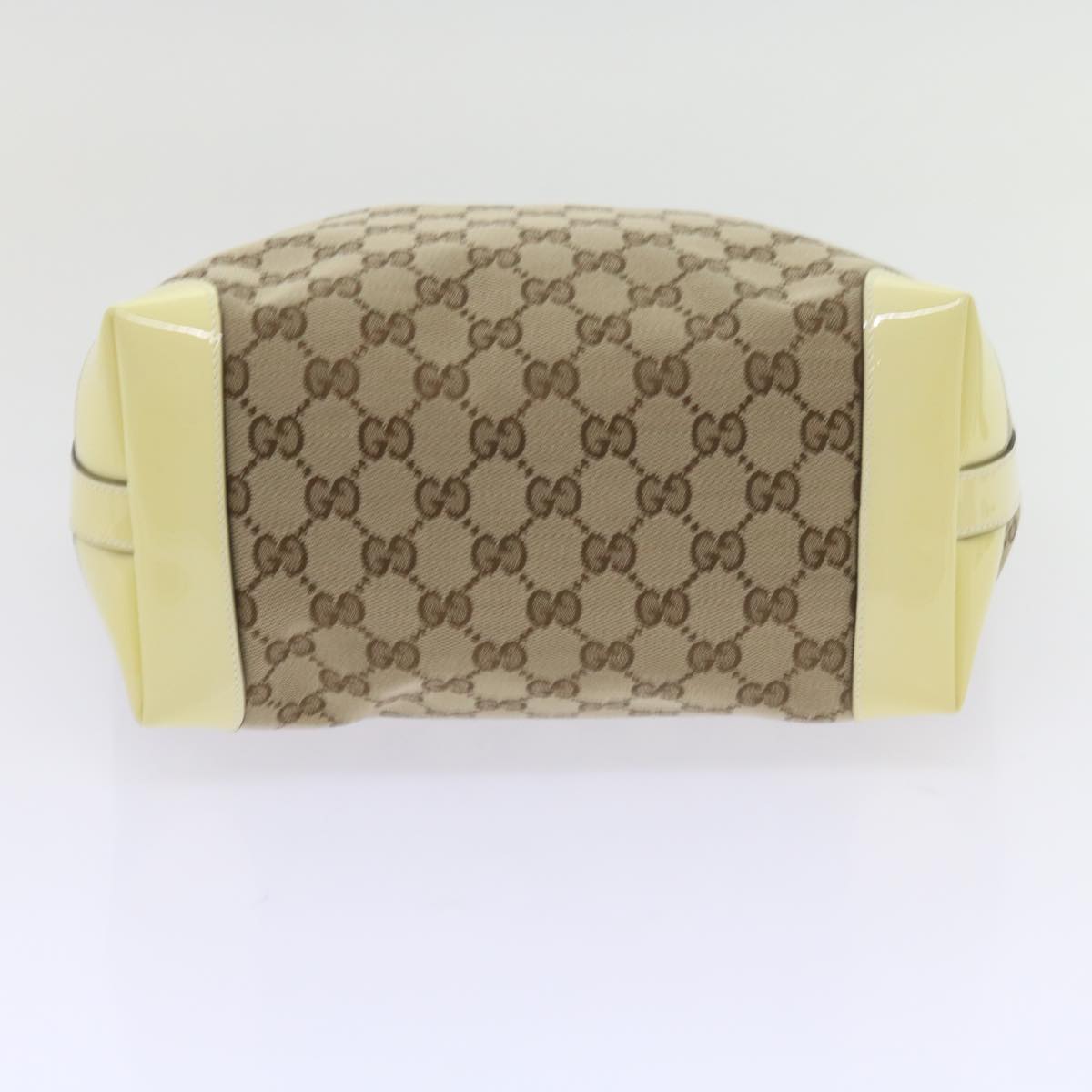 GUCCI GG Canvas Bamboo Hand Bag Beige 311175 Auth yk9538